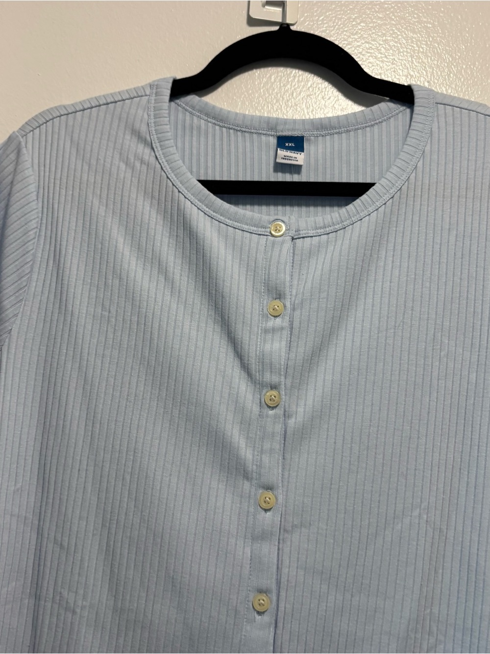 🩵Ribbed Button down Top - Picture 4 of 8